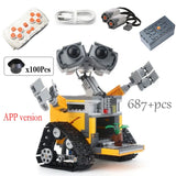 687PCS Robot Motorized High-tech APP RC Robot Motor Power Functions DIY Educational Building Block Model For Children Toys Gift