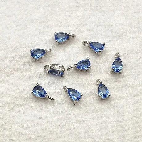 New Arrival! 8x5mm 100pcs Crystal Micro inlay Drop Charm For Handmade Necklace Earring DIY Parts Jewelry Findings & Components