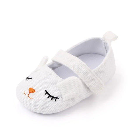 Baby Cute Smile Princess Shoes Solid Colour Knitted Soft Bottom Spring First Toddler Shoes 0-18 Months Newborn Baby Shoes Girl