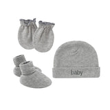 Newborn Birth Set Cotton Boy Girl Accessories Photography Props 3Pcs Set Baby Hat+Gloves+Foot Cover Anti Scratching Baby Stuff