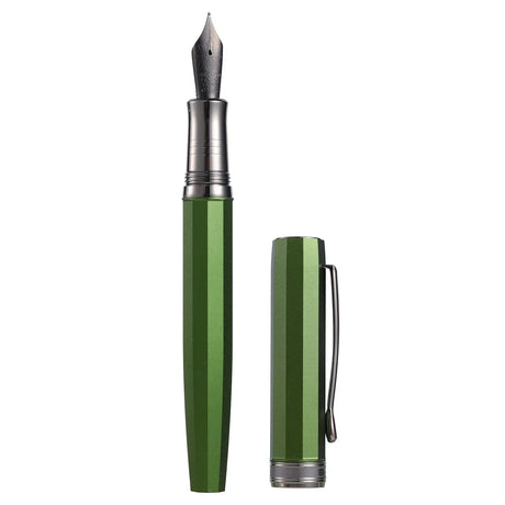 Hongdian N11 Fountain Pen EF/F Nib with Converter, Polygonal Aluminum Alloy Writing Gift Pen Set