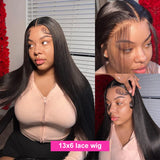 30 34 36 Inch Wear Go Glueless Wig Straight 13x6 HD Lace Frontal Wig Bob Human Hair 6x4 Transparent HD Lace Front Closure Wig