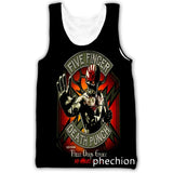 phechion Five Fingers Death Punch 3D Print Casual Tank Tops Undershirt Shirts Streetwear for Men/Women Fashion Vest A230