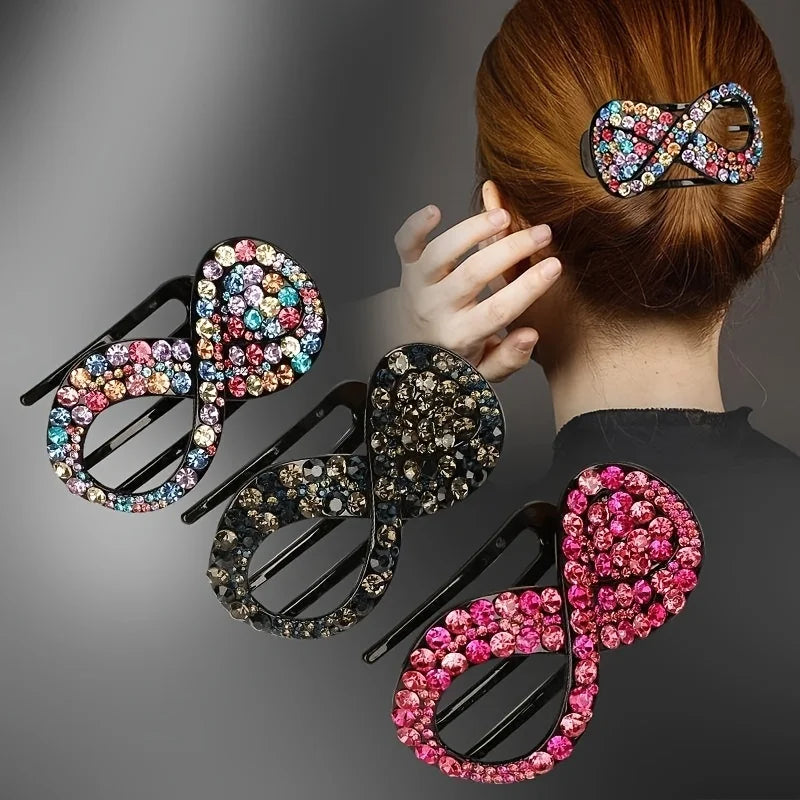 1pcs Elegant Hair Claw Clip Rhinestone Crab Clip Hair Styling Tool Duckbill Clip Ponytail Holder