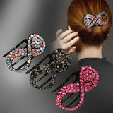 1pcs Elegant Hair Claw Clip Rhinestone Crab Clip Hair Styling Tool Duckbill Clip Ponytail Holder