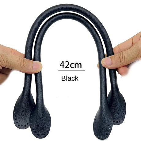 2 Pcs Detachable PU Leather bag Handle Lady Shoulder Bag DIY Replacement Accessories Handbag Band Handle Strap Band