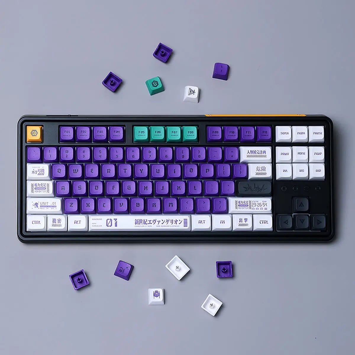 134 Keys XDA Keycaps EVA 01 00 02 08 DYE-Sublimation PBT Keycap For Mx Switch Mechanical Keyboard Anime Custom ISO Key Caps DIY