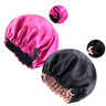 2PCS/LOT Satin Bonnet Double-Deck Flat Buckle Adjustable Nightcap Simple Women Solid Color Bathing Cap Lady Casual Hair Care Hat