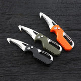 Portable Folding Knife Express Package Knife Gift Keychain Serrated Hook Knife Outdoor Camping Carry-on Survival Tool Box Opener