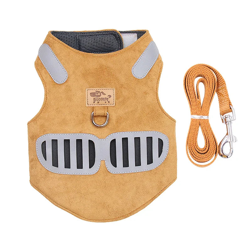 Exclusive Design Of Soft AND Comfortable Suede Pet harness No Pull Supplies Pet Harness Collar And Leash Set Luxury Vest