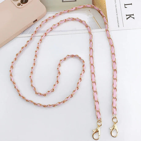 118cm Purse Chain Strap Crossbody Handbag Chains Replacement Leather Shoulder Bag Chain Straps Diy Women Girl Bag Part Accessory