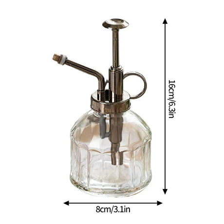 Vintage Glass Watering Can Retro Air Pressure Spray Bottle Garden Plant Watering Bottle Household Sprinklers Disinfection Tool