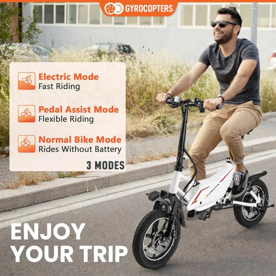 Electric Bike for Adults Folding City Ebike | 350W Brushless Motor | 14-inch Tires E-bike Speed up to 25kmph 36V Battery