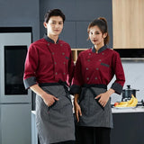 Chef overalls long-sleeved cake shop baker overalls hotel catering kitchen back cook male and female chef uniforms