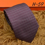 2024 new H Family 100% Silk Tie Creative Stripe Gift for Work Wedding 8cm Suit Accessories necktie  bowties  collared shirt