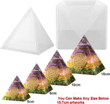 Large Pyramid Silicone Molds Big Pyramid Resin Mold Epoxy Resin Casting Molds with Plastic Stand Base for Jewelry Casting DIY Cr