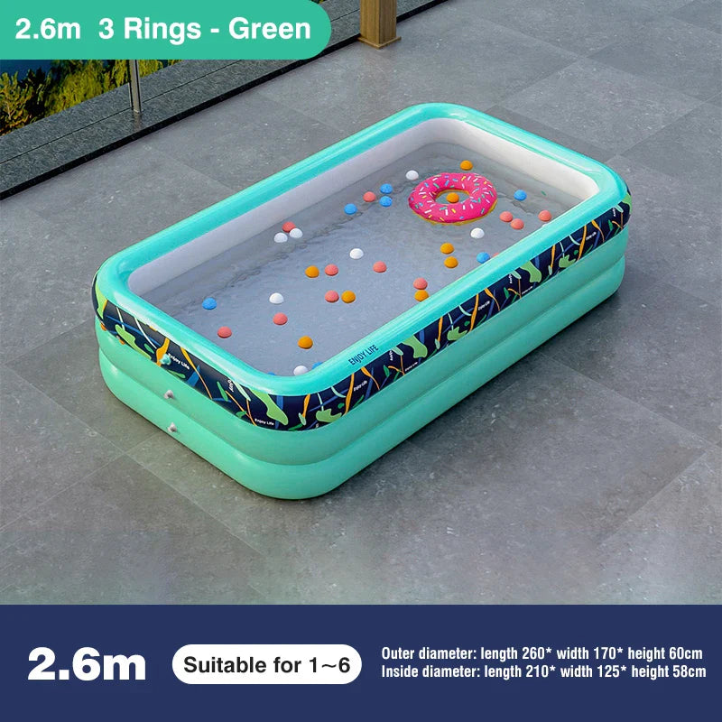 2M Large Swimming Pool Inflatable Pool Free Shipping Foldable Pools for Family Summer Water Games Water Play Toys for Kids Gifts