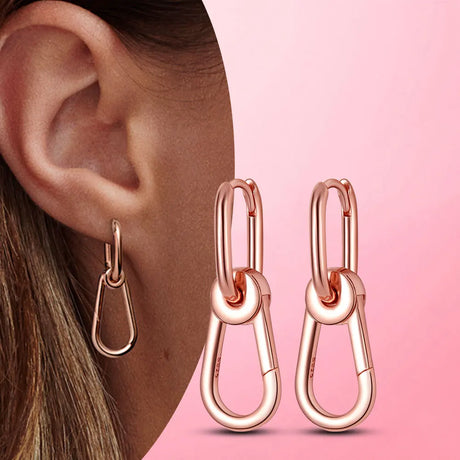 Earrings 925 Silver Asymmetrical Heart Hoop Earrings for Women Fashion Trendy Sterling Silver 925 Earring Original Jewelry Gift