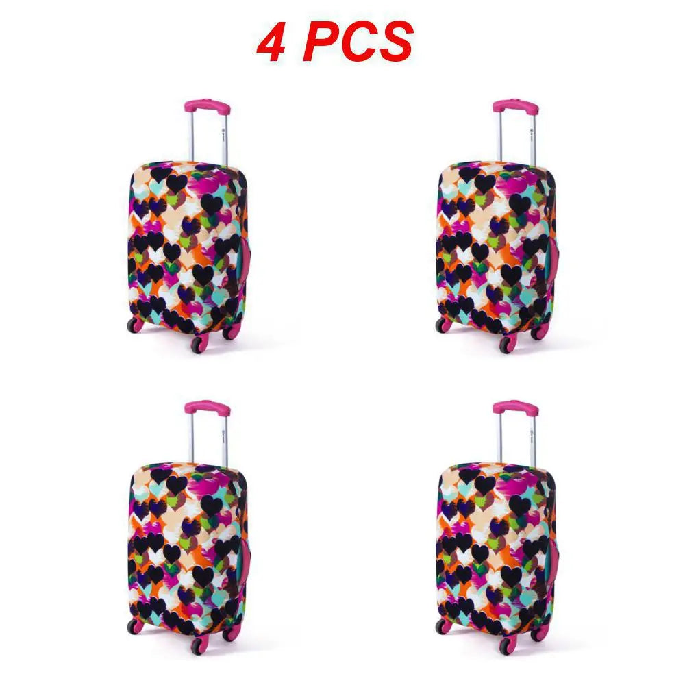 Suitcase Cover Stretch Travel Luggage Protector Fashion Elastic Luggage Case Dust Cover Suitcase Trolley Case Cover Organizer