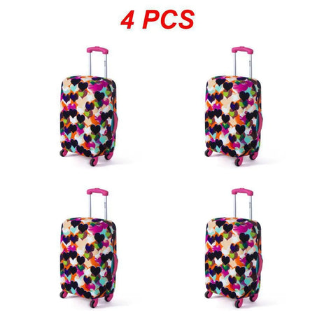 Suitcase Cover Stretch Travel Luggage Protector Fashion Elastic Luggage Case Dust Cover Suitcase Trolley Case Cover Organizer