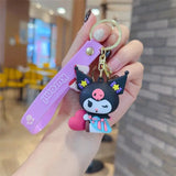 Wholesale Kawaii Sanrio Kuromi Keychain Pvc Doll Key Chain Cartoon Anime Cinnamoroll Bag Pendant Car Keyring Accessories Gift