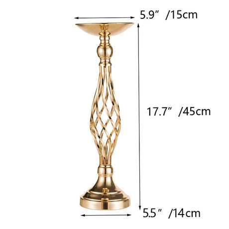 Table Candle Holder Arrangement Gold Iron Vase Twisted Path Candle Holder Wedding Flower Wedding Props Home Furnishings