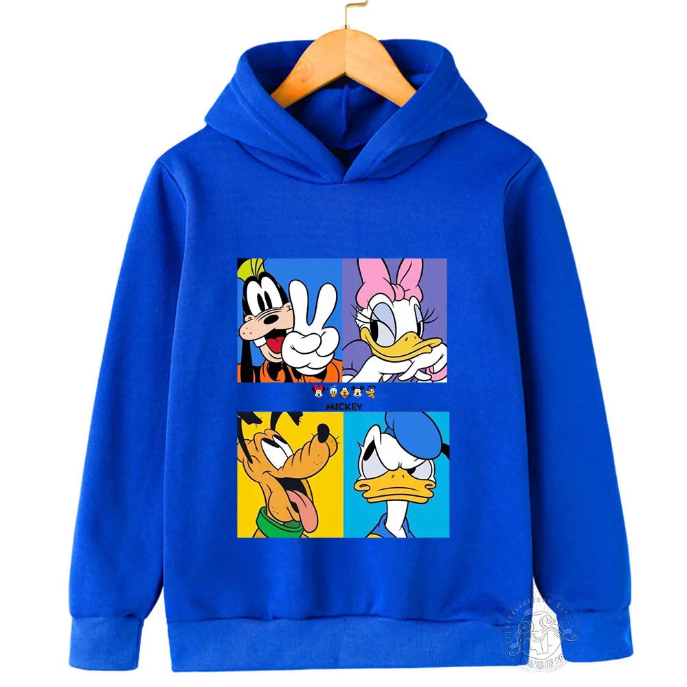 Sweatshirts Manga Anime Mickey Minnie Mouse Hoodie Kid Girl Boy Sweatshirt Hoody Cartoon Children Cute Clothes Baby Top Pullover