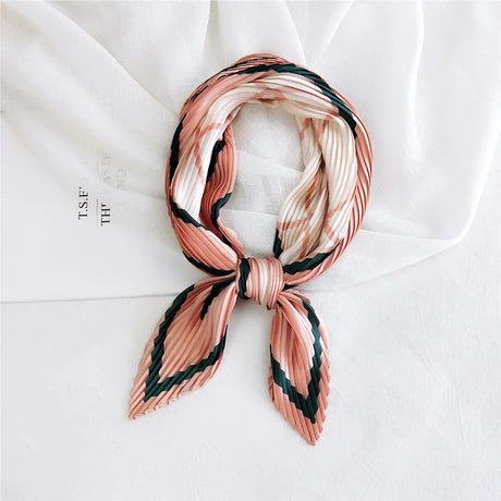 silk scarf women luxury ladies small head scarf wholesale scarves  headwraps pleated chiffon hijabs satin hijabe femme bandanas