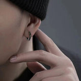 For Men, S925 Silver Needle Earrings For Men And Women, Punk Style Men's Earrings, Fashionable And Trendy Gifts