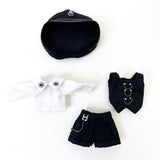 Ob11 Doll Gothic Clothes Uniform Suit Dress Shirt Hat Vest Shorts Set Nendoroids Clothes For Gsc, Obitsu11, Molly, P9, 1/12bjd
