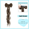 FORLISEE Bowknot Half-tie High Ponytail Wig Clip Hair Bag Meatball Head Hanfu Braid Wig Braid Ponytail