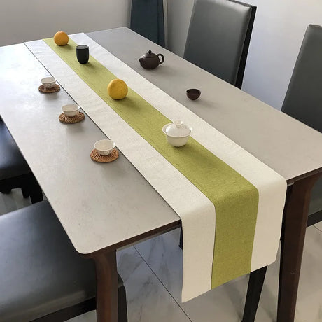 Chinese Style Cotton and Linen Table Flag Tea Table Table Decoration Modern Minimalist Tea Art Tablecloth TV Cabinet Table Flag