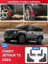 Car Fender Mud Flaps For CHERY JETOUR T2 2024 Splash Guards MudFlaps Front Rear Wheel Mudguards 4pcs Auto Accessories