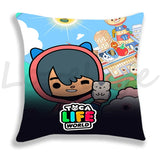 Toca Life World Pillow Case Home Decorative Toca Boca Throw Pillowcase 45*45cm Sofa Cartoon Cushion Covers Zipper Pillow Cover