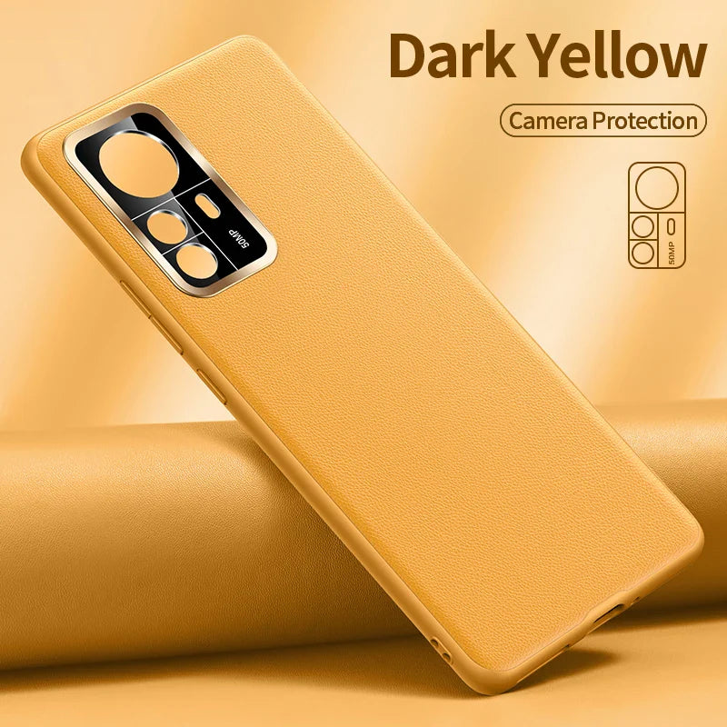 SmartDevil Original Leather Phone Case for Xiaomi Mi 12 13 Pro 12X 12S 11 Ultra Camera Protection Lens Protect Back Cover Airbag