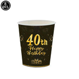 Men Women Birthday Disposable Tableware Party Decor 30 40 50 60 Years Anniversary Party Adult Happy Birthday Party Supplies