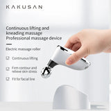 EMS Dual Roller Facial Beauty Instrument for Home Use Microcurrent Vibration Massage to Remove Neck Lines