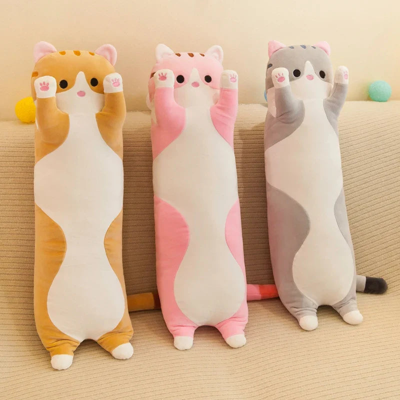 50-130CM Plush Toys Cute Animal Cat Creative Long Soft Toys Office Break Nap Sleeping Pillow Cushion Stuffed Gift Doll for Kids