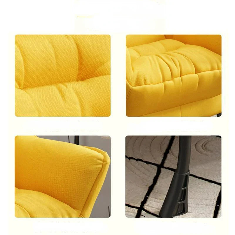 New Living Room Chairs Lazy Leisure Home Light Back chair sofa chair Bedroom Home comfortable Sofa Chair Armchair with Footrest