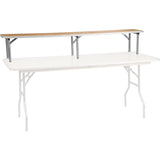 72'' x 12''   Birchwood Bar Top Riser with Silver Legs mesa bar  table  haute