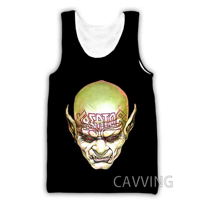 New Fashion Women/Men's 3D Print kreator  Tank Tops Harajuku  Vest  Summer Undershirt Shirts Streetwear