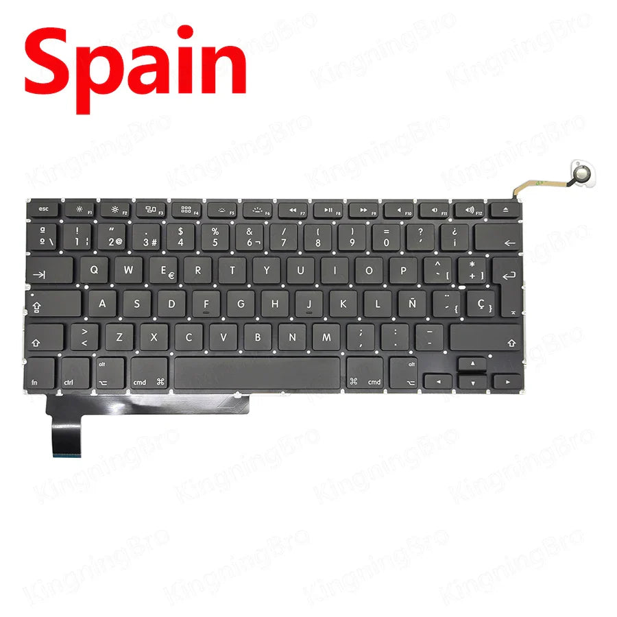 New A1286 Keyboard For MacBook Pro 15" A1286 Replacement Keyboard US UK ES FR RU DE HU KR PT DK NO 2009 2010 2011 2012