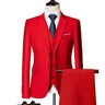 Blazers Set Suits for Men(Jacket + Vest + Pants)three Piece Set Solid Business Casual Slim Fit Formal Dress Groom Tuxedo Wedding