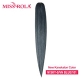 Miss Rola Synthetic Wholesale Bulk 6 Pieces 30Inch 28Inch 26Inch Pre Stretched Jumbo Braiding Hair Kanekalon EZ Twist Braid Hair