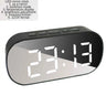 Led Alarm Clock Digital Children Electronic Alarm Clocks Curved Screen Mirror Temperature Clock with Snooze Function Desk Clock