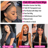 30 Inch HD Lace Frontal Wig 13x6 13x4 Bone Straight Lace Front Wigs Human Hair Closure Wig 360 Human Hair Lace Frontal Wigs