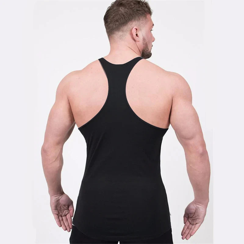 Anime Baki Hanma Stringer Tank Top for Men Cotton Y-Back Vest Tees Tops Muscular Training Undershirt Gym Workout Bodybuilding