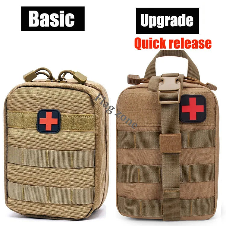 Tactical Molle First Aid Kit Survival Bag Emergency Pouch Military Outdoor Travel Waist Pack EDC Hunting Camping Lifesaving Case