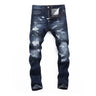 PLEINXPLEIN original design husband blue Stretch jeans mens slim denim trousers Skulls jeans Stretch jeans pants for men