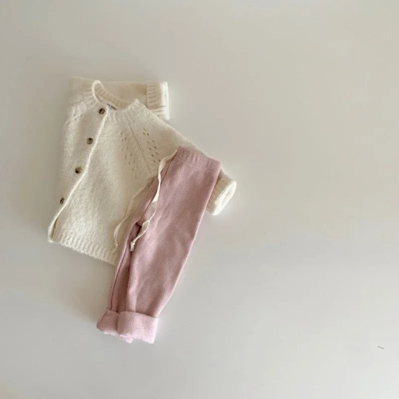 Autumn Spring Newborn Knitwear Long-sleeve Cotton Baby Jacket Tops  Baby Girls Cardigans Toddler Girls Knit Sweater